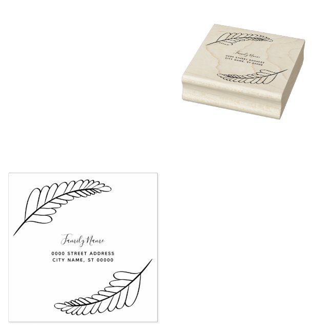 Simple Return Address Rubber Stamp (Stamped)