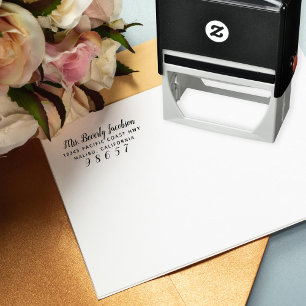 Simple Return Address Self Inking Stamp