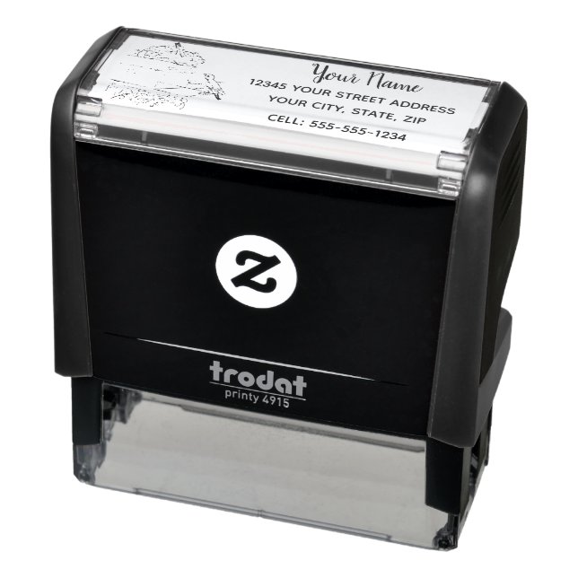 Simple Return Address with Cell Number Self-inking Stamp (Product)