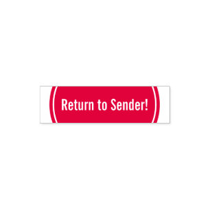 Simple "Return to Sender!" Rubber Stamp