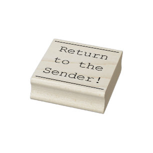 Simple "Return to the Sender!" Rubber Stamp