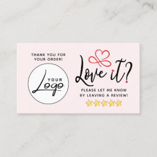 Simple Review Request Logo Business Card