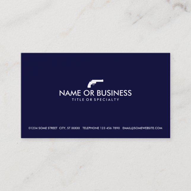 simple revolver business card (Front)