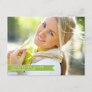 Simple Ribbon Graduation Postcard