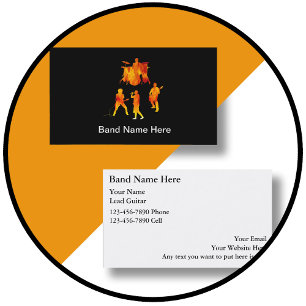Simple Rock Band Business Cards