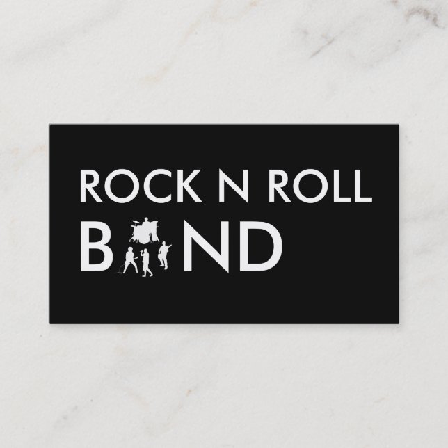 Simple Rock Band Business Cards (Front)
