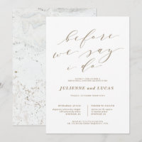 Simple Romance Calligraphy Rehearsal Dinner