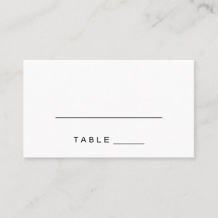 Simple Romance Calligraphy Wedding Escort Card