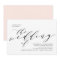 Simple Romance Calligraphy Wedding Invitation