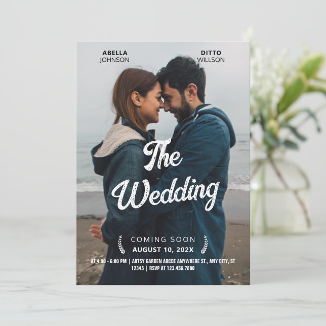 SIMPLE ROMANCE MOVIE POSTER WEDDING  INVITATION (Standing Front)