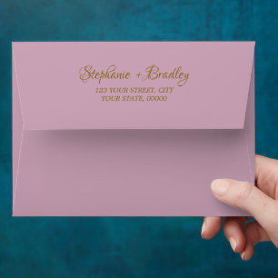 Simple Romantic Elegant Wedding Return Address Envelope