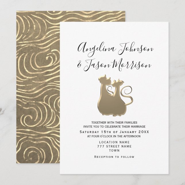 Simple Romantic Wedding Invitation (Front/Back)