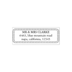 Simple Rope Border Custom Return Address Self-inking Stamp