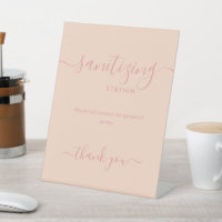 Simple Rose Gold Covid Sanitising Station Blush 
