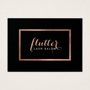 Simple Rose Gold Lash Salon Logo Black Aftercare