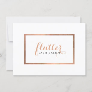 Simple Rose Gold Lash Salon Logo Gift Certificate