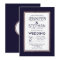 Simple Rose Gold Lined Navy Blue Wedding