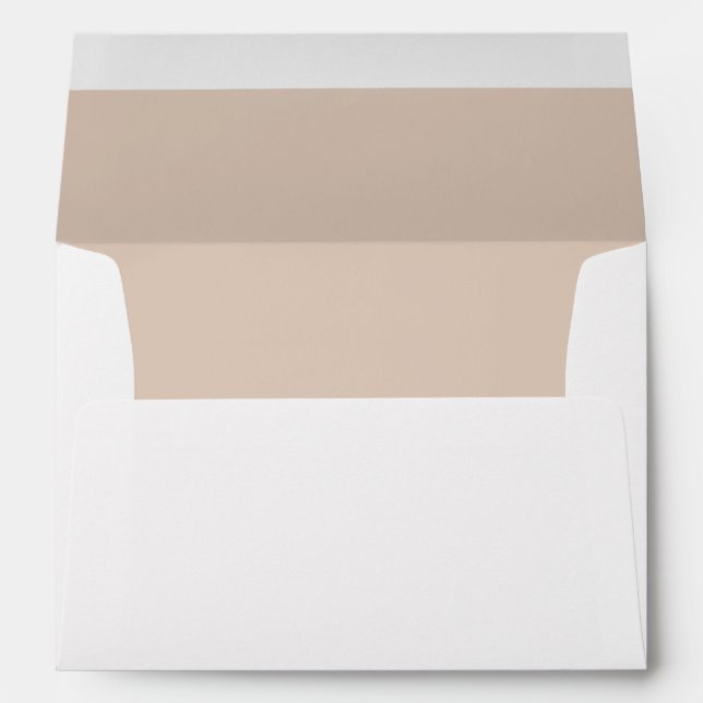 Simple Rose Gold Return Address Lined Envelope (Back (Bottom))
