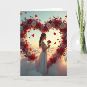 Simple Rose Heart Card