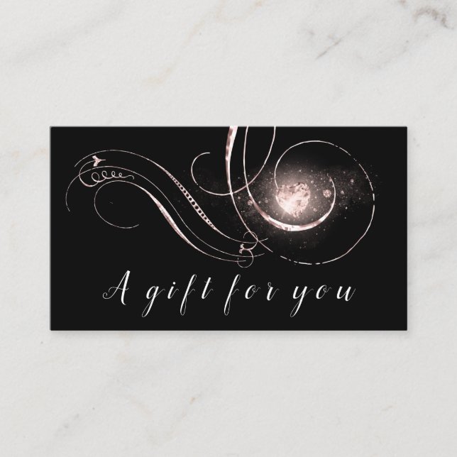 Simple Rose Heart Gift Certificate Black White (Front)