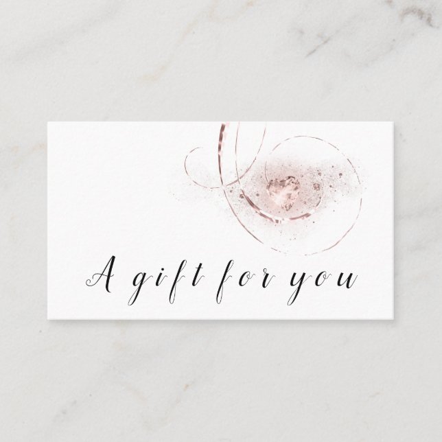 Simple Rose Heart Gift Certificate Delicate (Front)