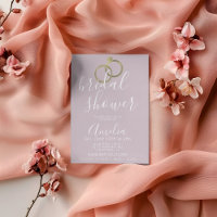 Simple Rose Pink Gold Ring Bridal Shower