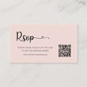 Simple Rose Wedding RSVP Website Enclosure Card
