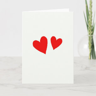 Simple Rough Hearts Card