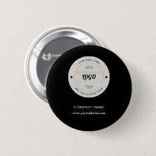 Simple Round Business Logo & Text Company Custom 6 Cm Round Badge
