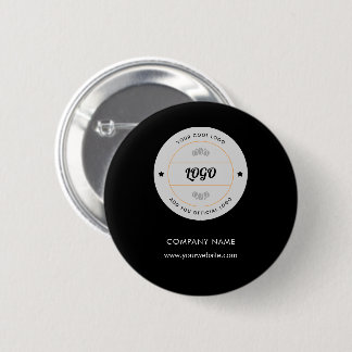 Simple Round Business Logo & Text Company Custom 6 Cm Round Badge