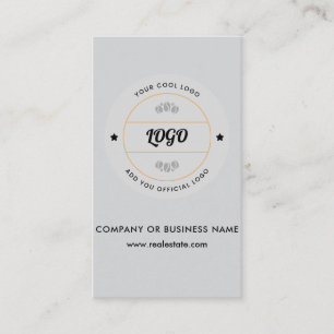 Simple Round Business Logo & Text Company Custom Card