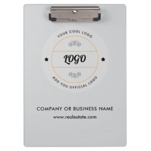 Simple Round Business Logo & Text Company Custom Clipboard