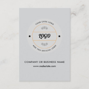 Simple Round Business Logo & Text Company Custom Enclosure Card