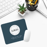 Simple Round Business Logo & Text Company Custom Mouse Mat<br><div class="desc">This modern,  professional mouse pad,  featuring custom logo would be great for your business/promotional needs. Easily add the desired logo by clicking on the "personalise" option.</div>