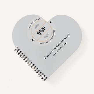 Simple Round Business Logo & Text Company Custom  Notebook