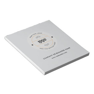 Simple Round Business Logo & Text Company Custom  Notepad