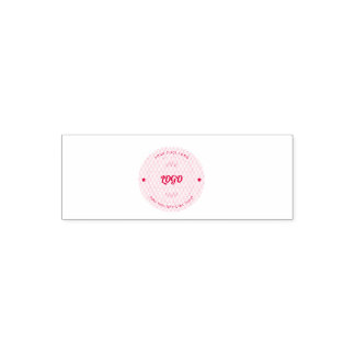 Simple Round Business Logo & Text Company Custom Self-inking Stamp