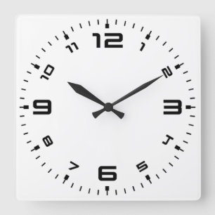 Simple Round Square Wall Clock