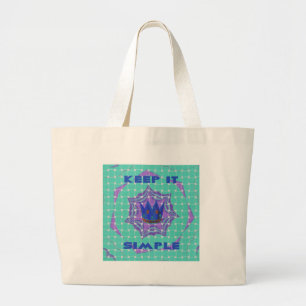 Simple Royal Large Tote Bag