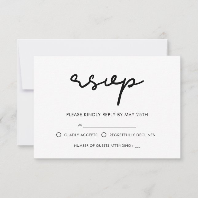 Simple RSVP Card (Front)