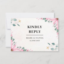 Simple RSVP Card for Wedding – Editable Design