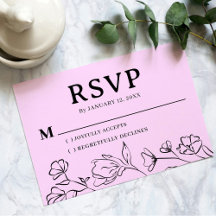Simple RSVP Card for Wedding – Editable Design