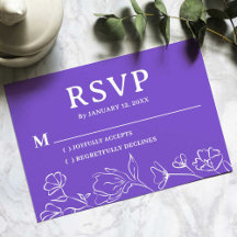 Simple RSVP Card for Wedding – Editable Design