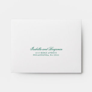 Simple RSVP Elegant Emerald Green Wedding Envelope
