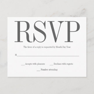 Simple RSVP Postcard