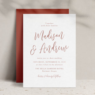 Simple Rust Script Wedding Invitation