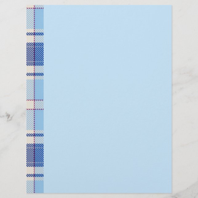 Simple Rustic  Blue Style Chake  Custom Letterhead (Front)