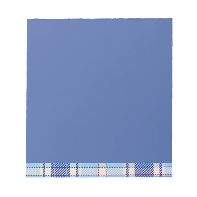 Simple Rustic  Blue Style Chake  Notepad (Front)