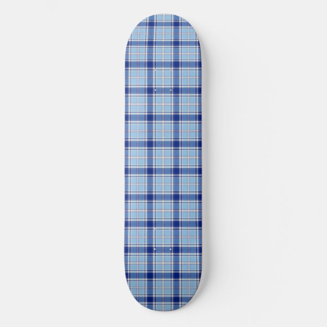 Simple Rustic  Blue Style Chake  Skateboard (Front)