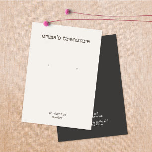 Simple Rustic Earring Display Card